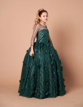 Elegant Kora Girls Glitter Tulle Dress - Ideal for Flower Girls and Pageants